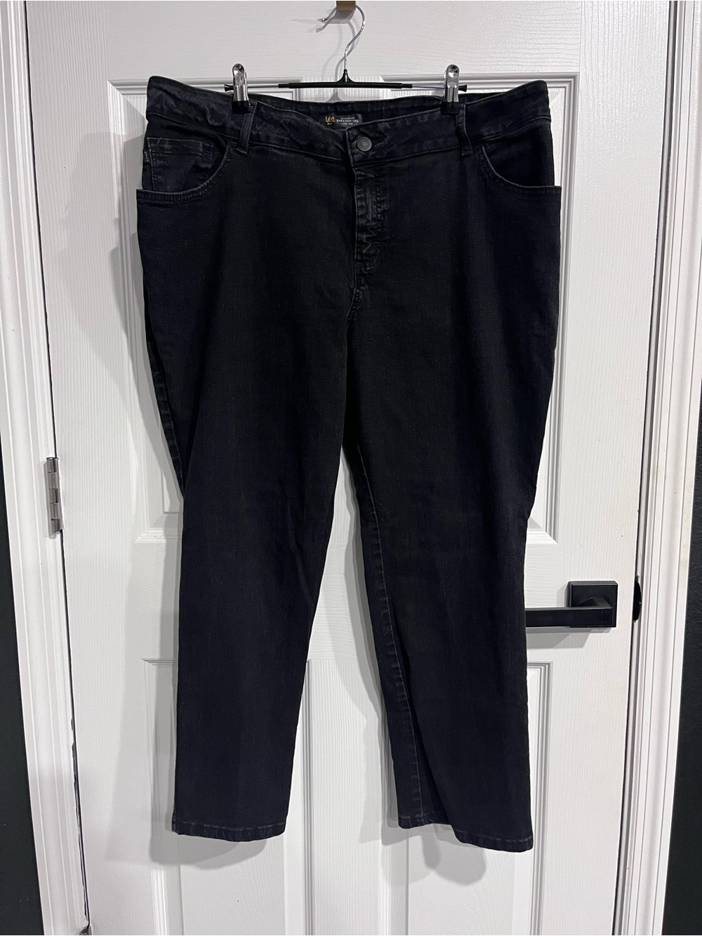Lee Plus Instantly Slims Black High Rise Relaxed Fit Straight Leg Jeans